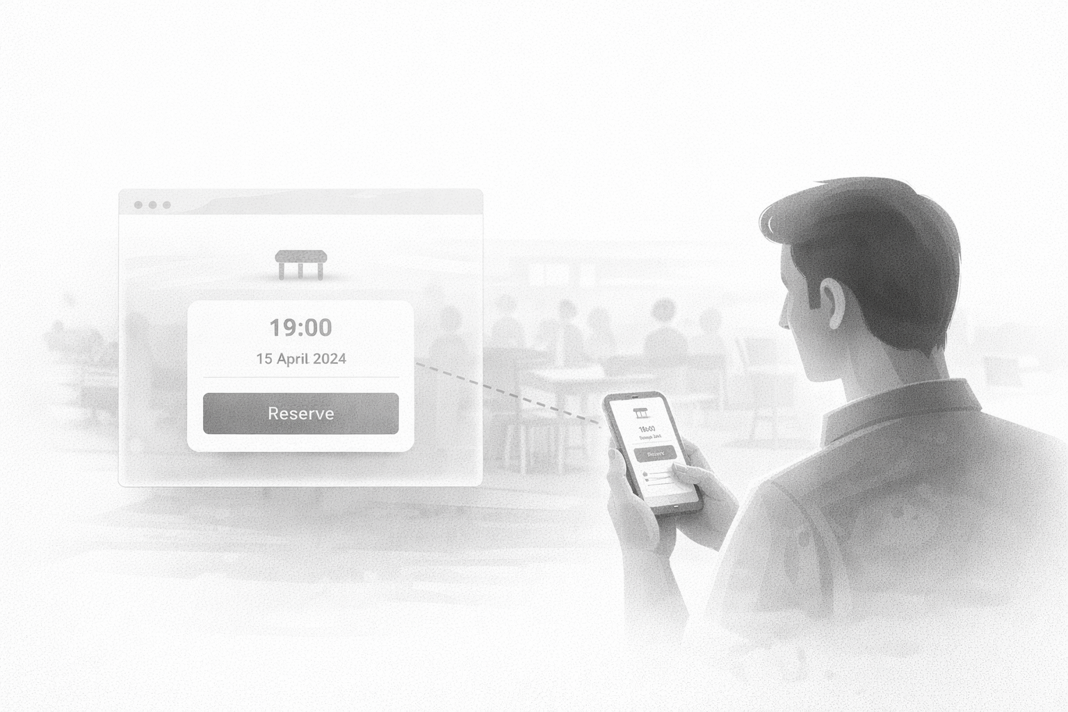 Le client réserve en ligne