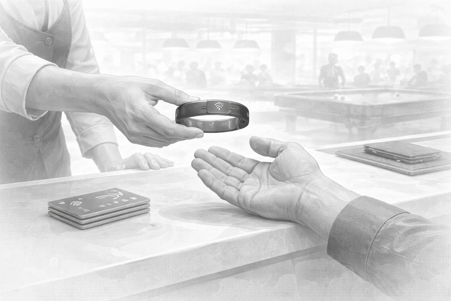 Le joueur reçoit un bracelet RFID